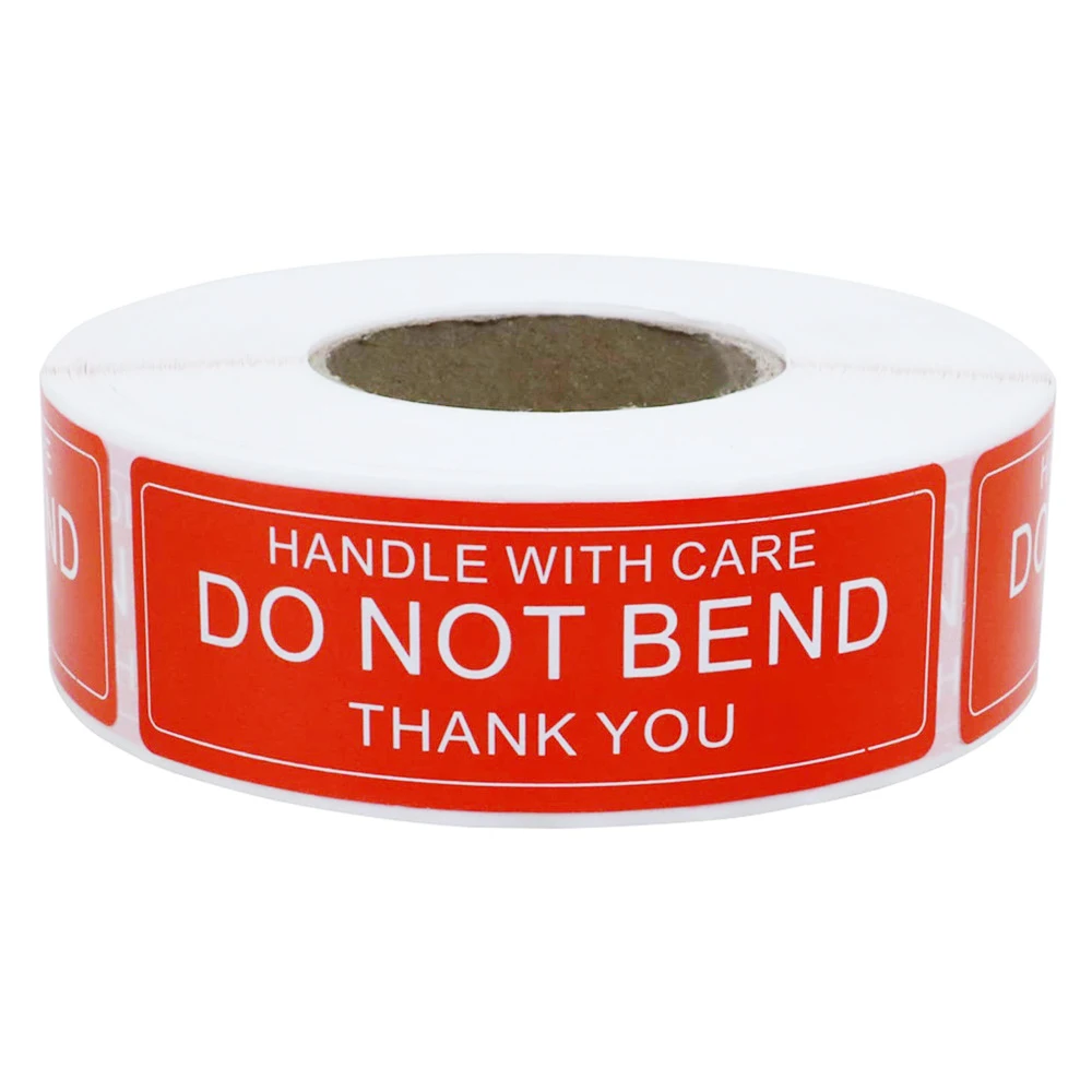 250pcs/roll Red Warning Sticker Fragile Handle With Care DO NOT BEND 2.5x4.5cm Transport Packaging Remind Labels cartoon stickers self adhesive stickers custom stickers stationery stickers anime stickers paper stickers adhesive stickers decorative labels stickers animal stickers roll packaging stickers