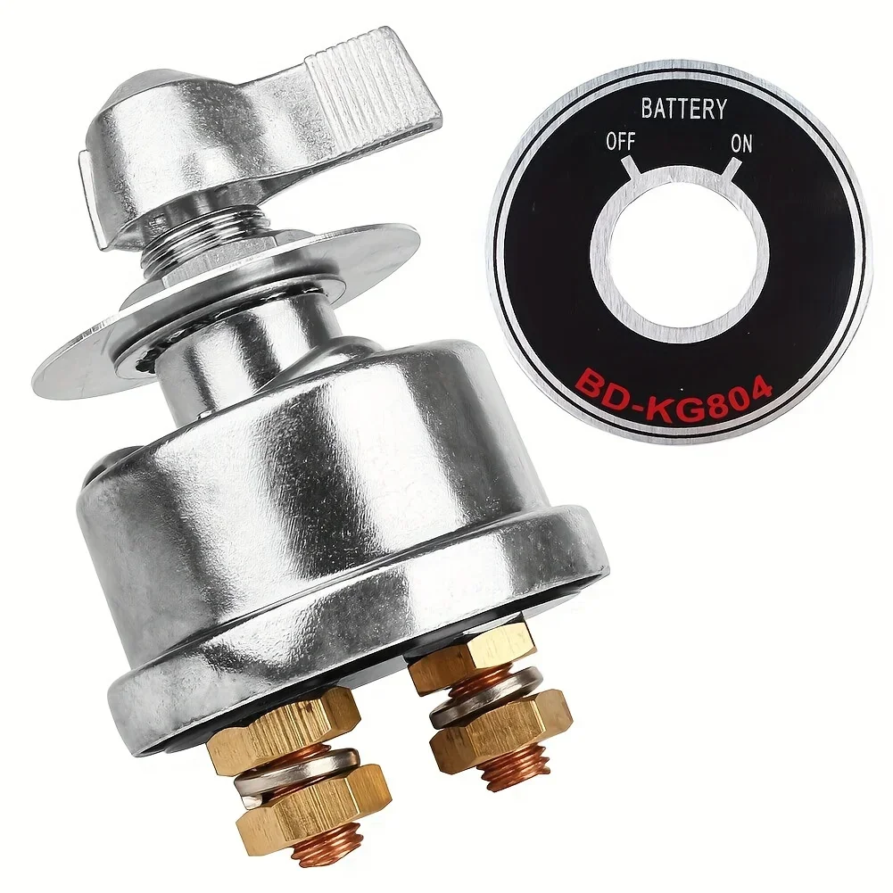 

LotFancy High Current Copper Battery Disconnect Switch, 12V-48V Isolator Switch with Cut/Shut-Off Function, Durable Battery Isol