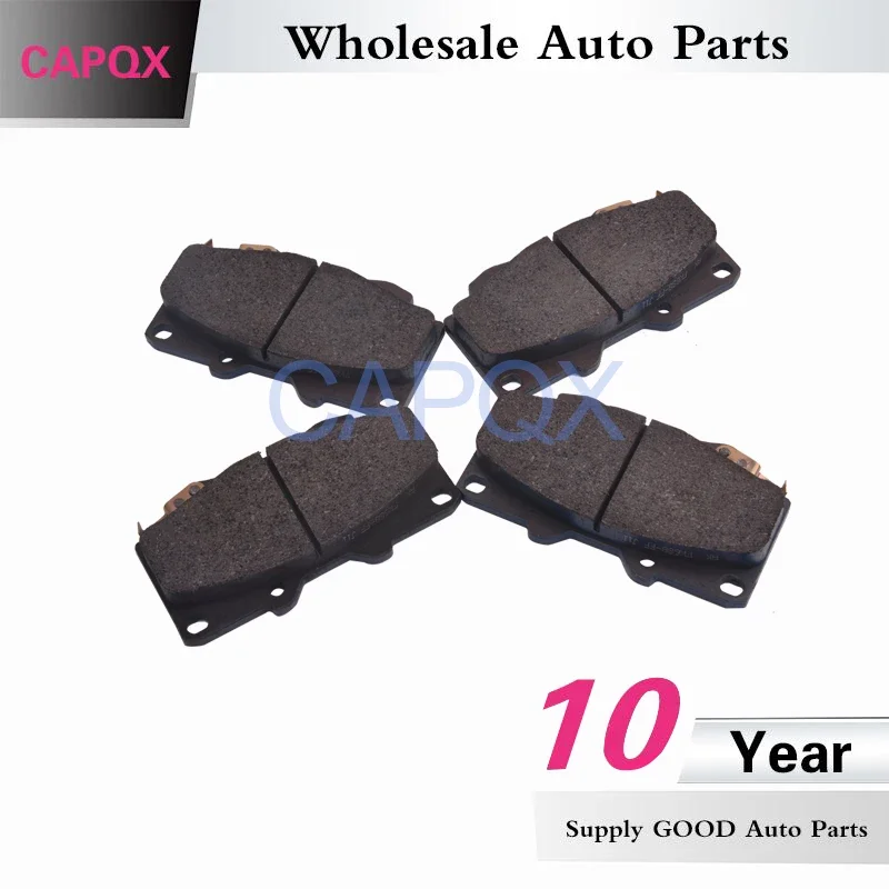 CAPQX 전방 후방 디스크 브레이크 패드 키트, Fortuner Hilux Vigo 2005 2006 2007 2008 2009 2010 2011 2012, 04465-0K020 04465-0K140