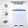 Portable Washing Machine Twin Tub 26lbs Capacity Laundry 18lbs 8lbs Spinner Combo with Built-in Drain Pump 4