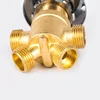 Solid Brass Chrome Finish Bathtub Hot & Cold Water Control Valve Faucet Bath Shower Mixer Bathtub 3 Piece Set Switch Valves 4