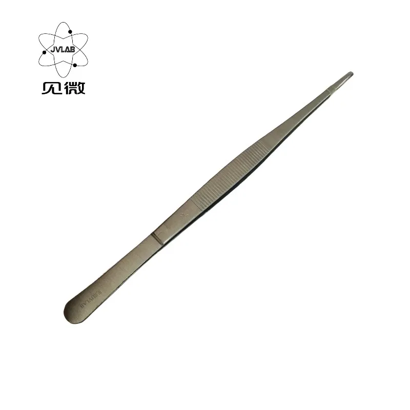 Stainless Steel Tweezers 20 cm Surgical Home Organization Tissue Forceps Heat Resistant Medical Dressing Forceps Hook 1*2
