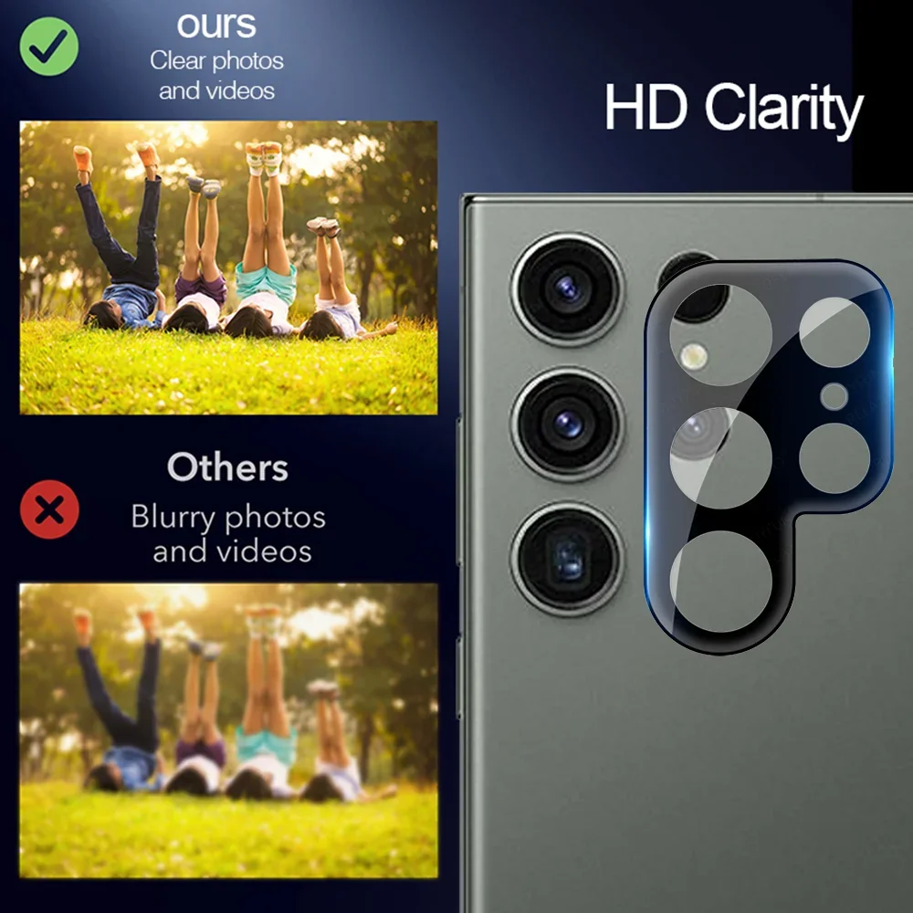 5-Pack 9H Tempered Glass Camera Screen Protectors - Rear Lens Cover
