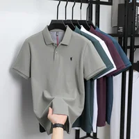 Polo à manches courtes 100% coton haut de gamme marque de luxe mode Paul poney broderie Golf hommes tops Business Casual t - shirt 6