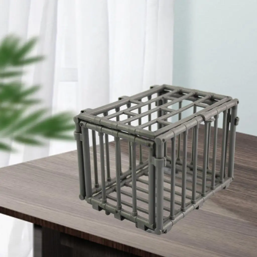 Cage Model Toy Silver for Handmade Model Room Children Adults