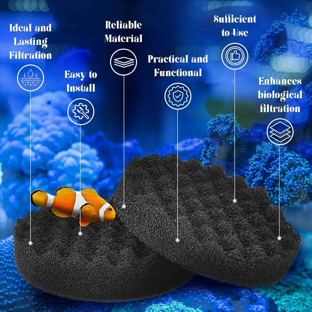 6 or 12PCS Bio-Foam Filter Pad Suitable for Fluval FX4 / FX5 / FX6 Filter 5