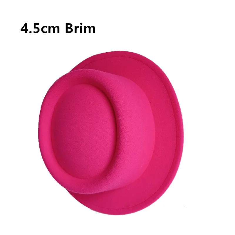 Fedora-Hut, 4,5 cm, dunkles Magenta, breite Krempe, Herrenmode, Herbst/Winter, Pork-Pie-Hut, Hochzeitshut, Damenhut, Gorras para hombres – Detail 23