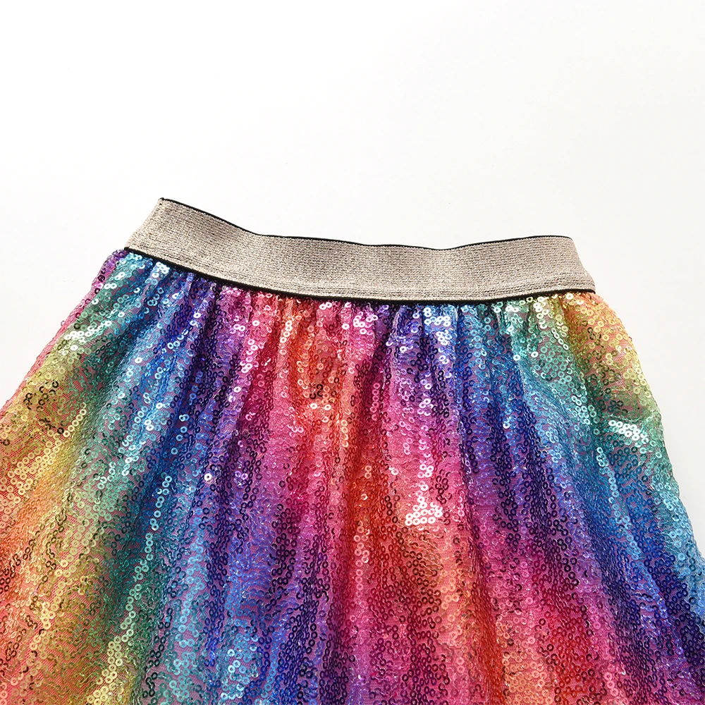Rainbow Sequin Tutu Skirt 5
