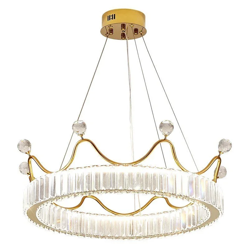 

Factory wholesale crown bedroom chandelier light luxury crystal living room light new modern simple atmosphere creative net red