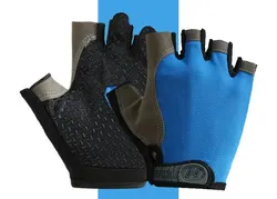 Enhanced Comfort Anti-Slip Fitness Gloves for Training and Sports (Blue)