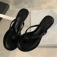 Eilyken Summer Fashion Thin Low Heels Slippers Women Round Clip Toe Beach Casual Sandals Flip Flops Shoes Zapatos De Mujer - Image 2