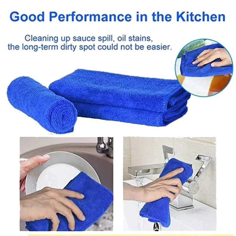 1/3/5/20pcs Car Cleaning Towel Microfiber Cleaning Cloths 30x30cm Auto Washing Glass Tools Soft Small Towel Car Wash Supplies