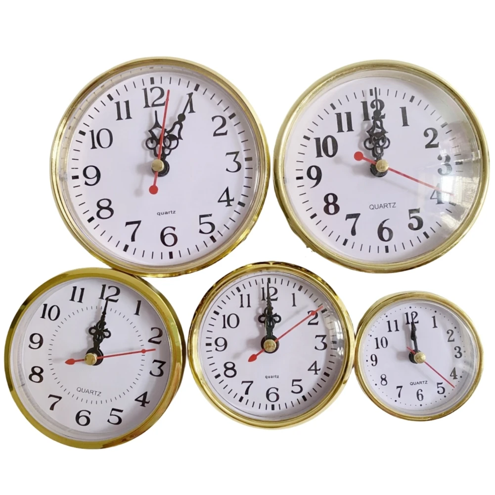 

DIY Quartz Clock Insert Movement Replacement Gold Desk Table Alarm Clock For Home And Office 65MM 80MM 90MM 105MM 110MM