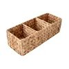 Handmade Woven Three Compartment Storage Basket Desktop Storage Basket Storage Basket Gourd Grass Rattan Woven Storage Basket 5