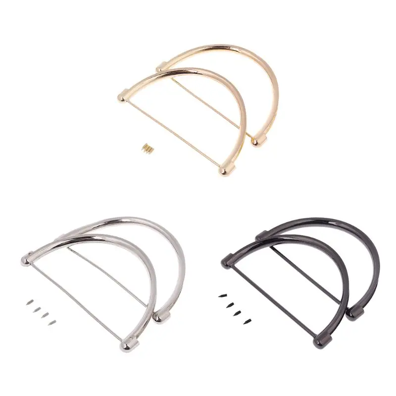 

2pcs Women Metal Handle Replacement For Purse Beach Bag Handbag Small Shopping
