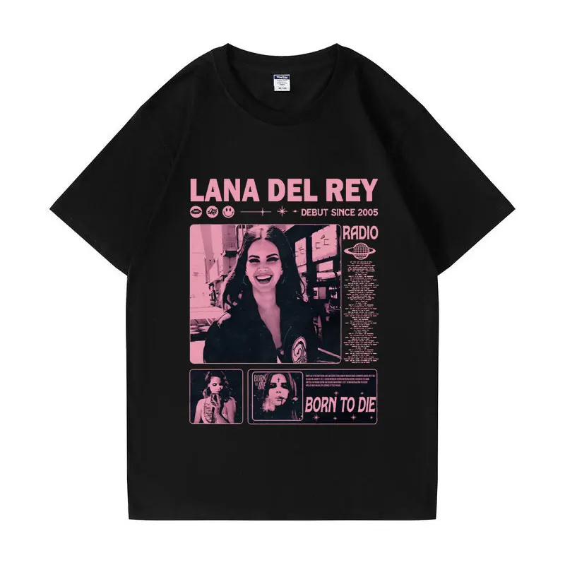 

Vintage Lana Del Rey Graphic Print T Shirt Men Women's High Quality Oversized Short Sleeves T-shirts Fashion Streetwear T-shirt