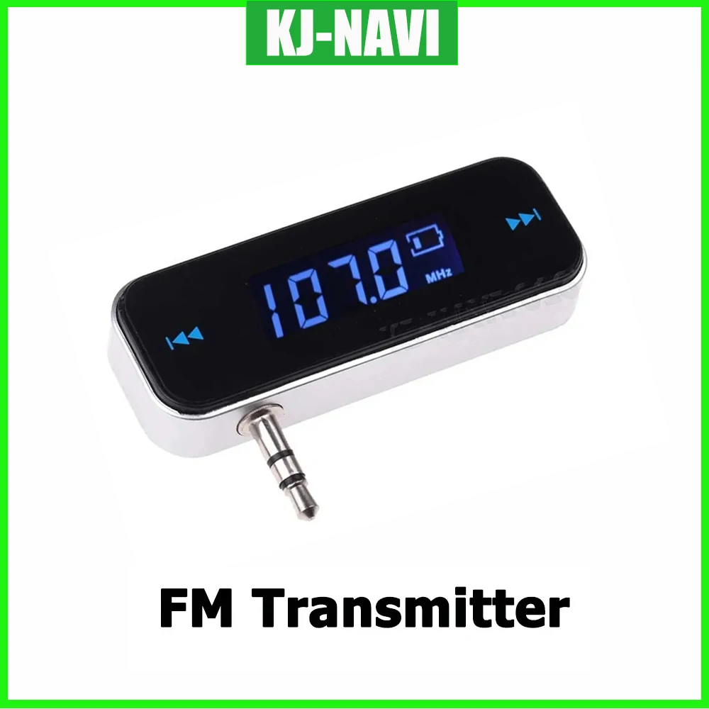 

Transmisor FM para iPhone, Samsung, iPad LCD, 3,5mm, música, Audio, Mini transmisor inalámbrico en el coche, transmisor mp3