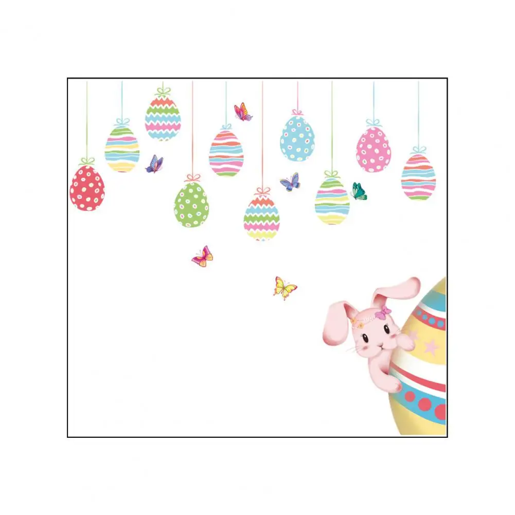 Set Di 9 Adesivi Pasquali Per Finestre – Coniglietti, Uova E Fiori, Riutilizzabili E Senza Colla, Perfetti Per Casa E Scuola!