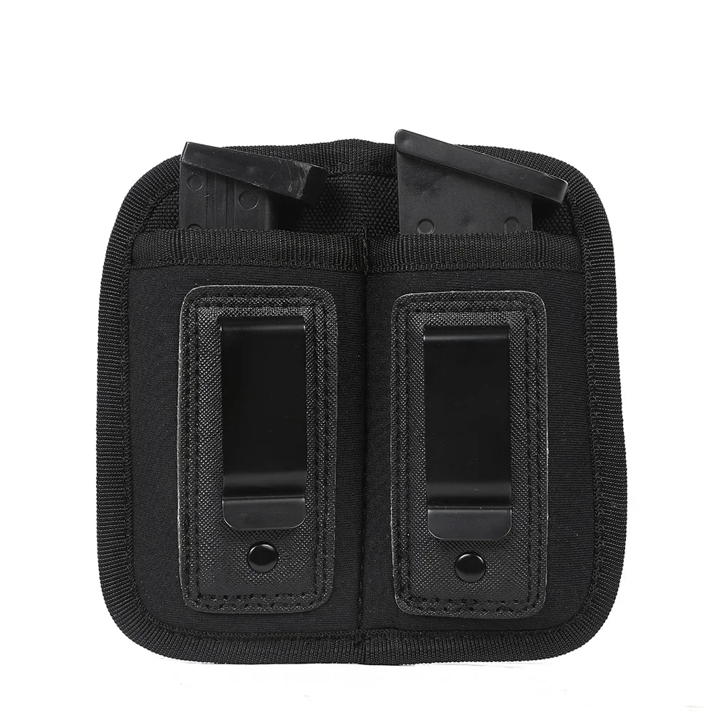 

Concealed Carry Tactical Double Magazine Pouch Glock 17 19 Beretta M9 Sig G2C 9mm Gun Mag Holder IWB Belt Clip Waist Bag Holster