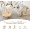 2-Piece Solid Wood Coffee Table Set, Rustic Round Farmhouse End Tables for Living Room, 31x31x16 in 4