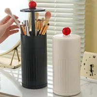 Seasonal Storage Automatic Makeup Brush Holder With Lid Makeup Brush Set Organizer Automatic Lifting Makeup Closet with 2