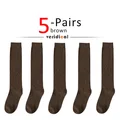 5 Pairs brown