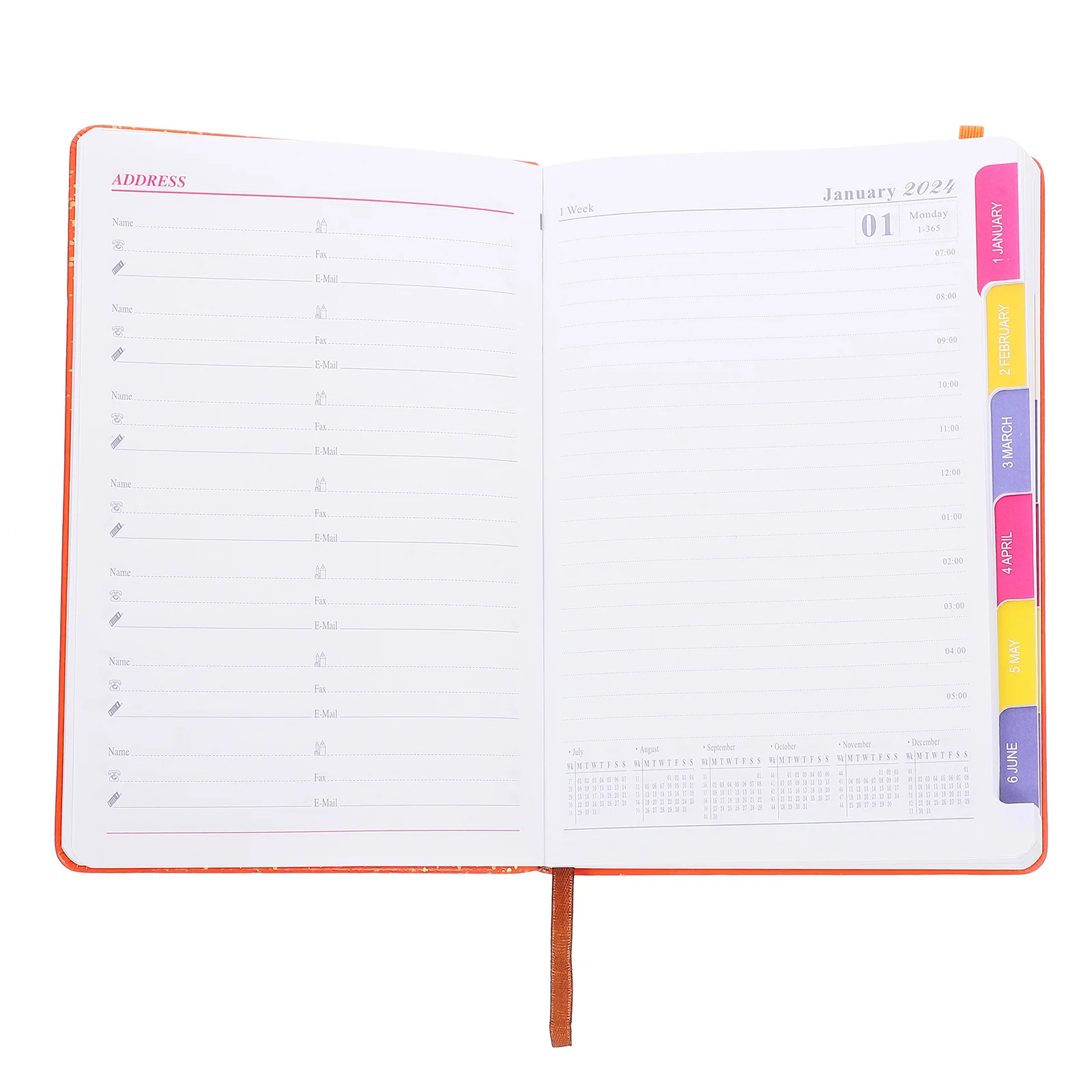 

2024 Planner Notebooks English Notepad Planner Hardcover Daily Notepad Memo Note Books 365 Day Writing Notebook One Page Per Day