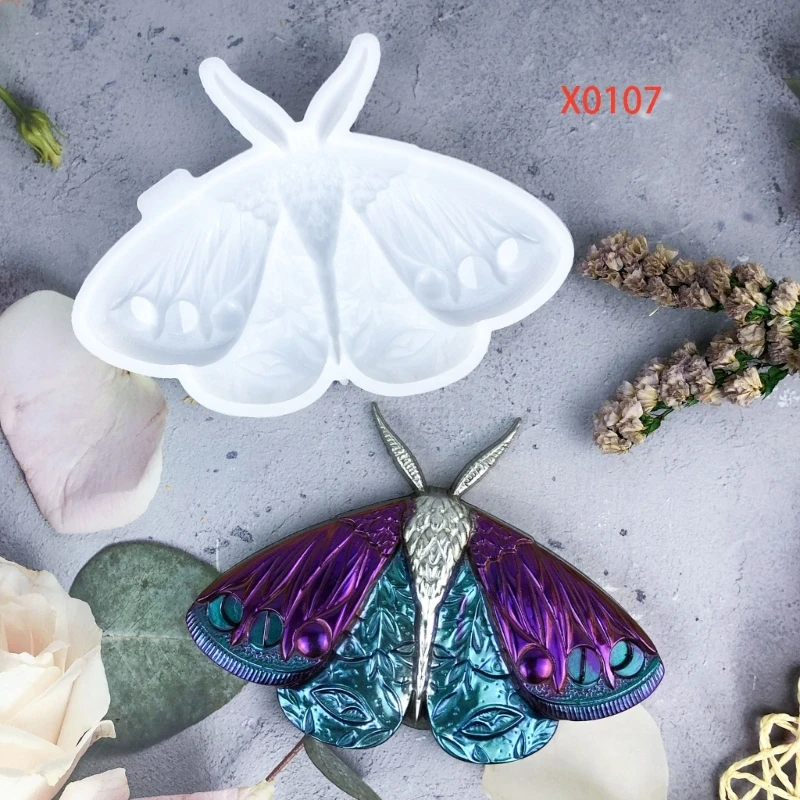Creative Silicone Molds Wall Hanging Decors Molds Moth Crafting Moulds A0KD