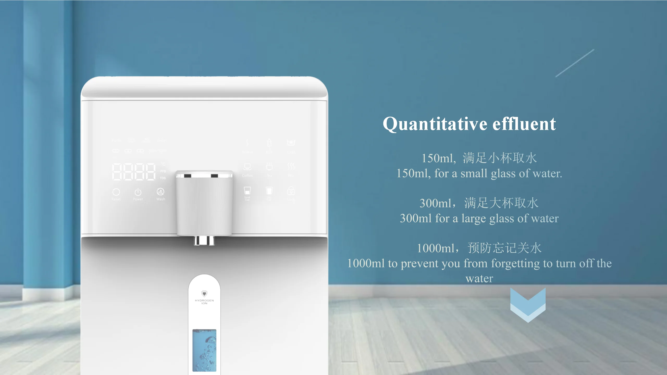 Hydrogen-Rich Cold And Hot Drinking Water Dispenser Desktop Reverse Osmosis Water Purifier 4