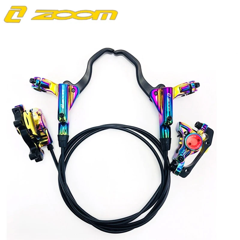 

Mountain Bike Hydraulic Disc Brake Electroplating Colorful Rront 800mm/Rear 1400mm Bicycle Oil Pressure Caliper HB875