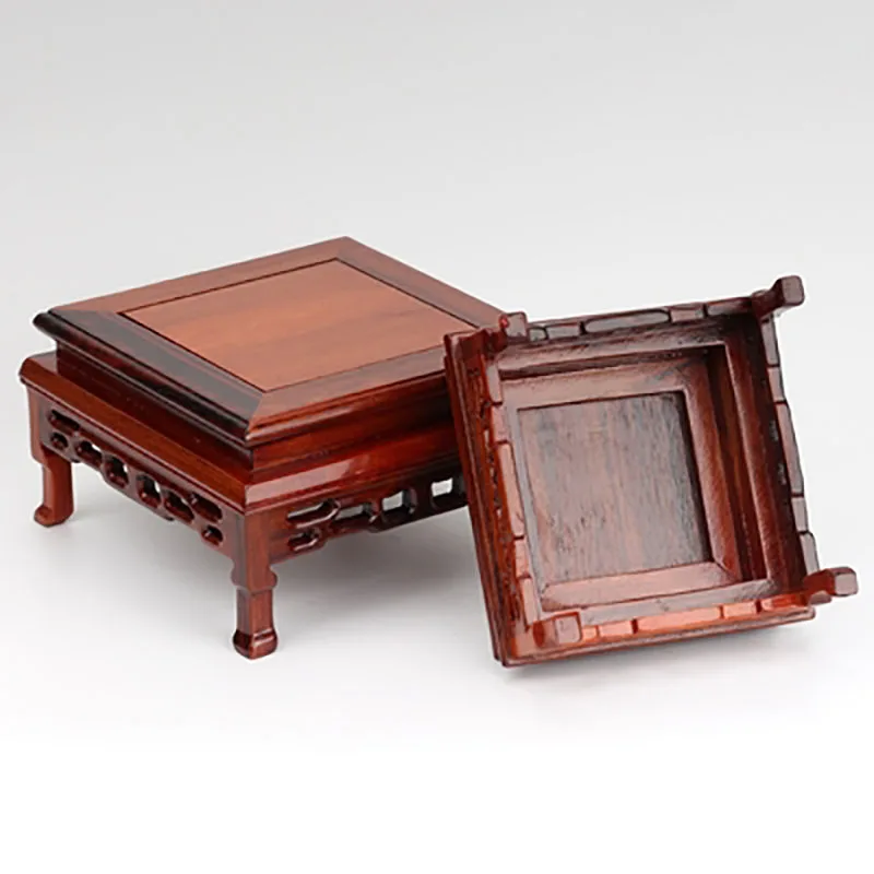 Jade mahogany stone base, carved and other stone base, Handicraft ornaments, Jade base, purple clay pot, square table