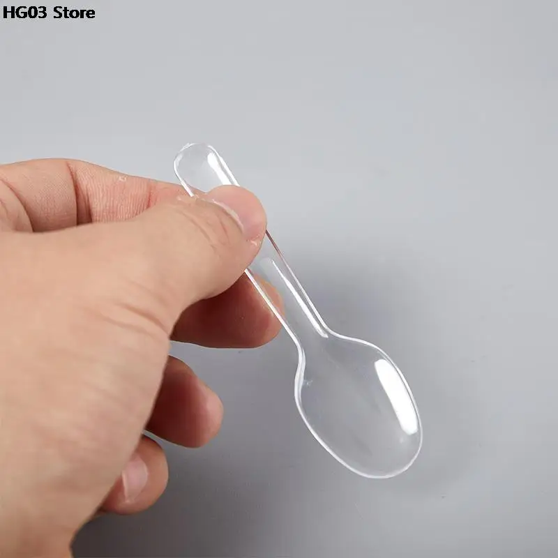 Disposable Dessert Spoons 10/20pcs Mini Plastic Spoons For Jelly Ice Cream Dessert Appetizer