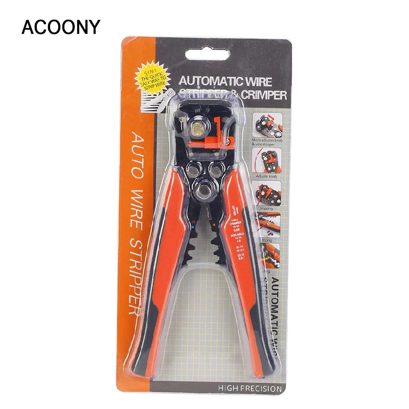 HS-D1 Ratchet Wire Stripper,Electric Connector Crimp Assortment Cable Lug Pliers Insulated Cable Lugs Multifunctional Tool