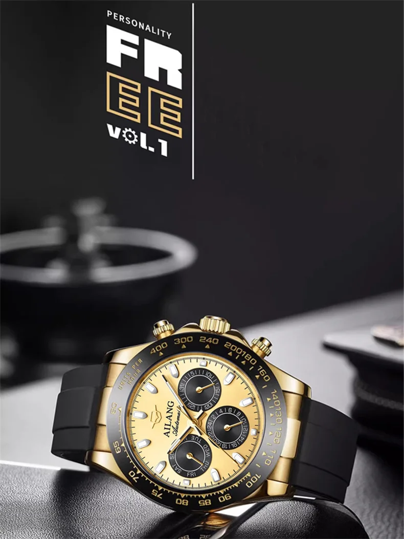 AILANG Brand 2023 Nuovi orologi meccanici da uomo alla moda con cinturino in silicone sportivo, impermeabile, luminoso, orologio da polso automatico di lusso_voghion.com