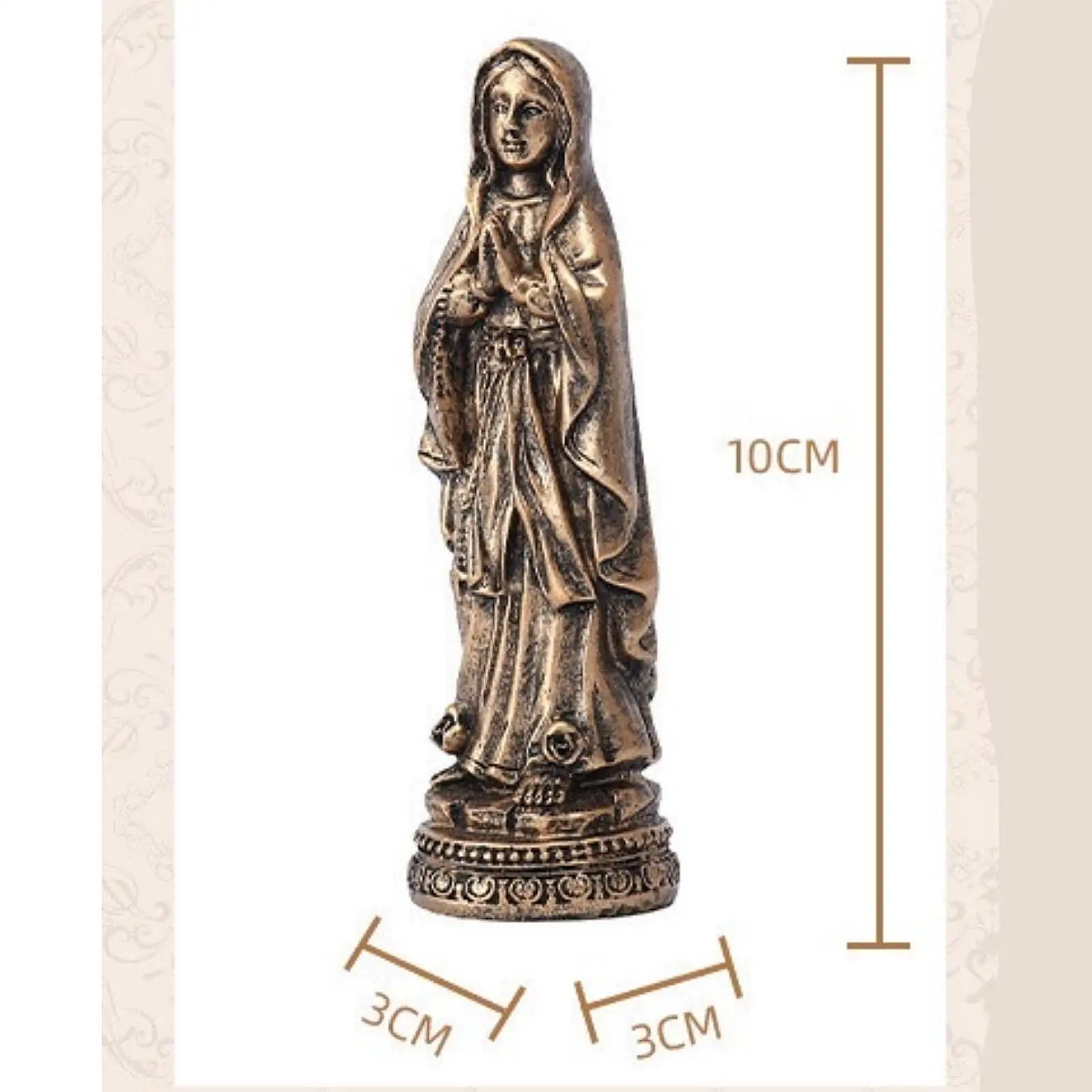 Virgin Mary Statue Blessed Virgin Mother Mary Sculpture for Bedroom Office