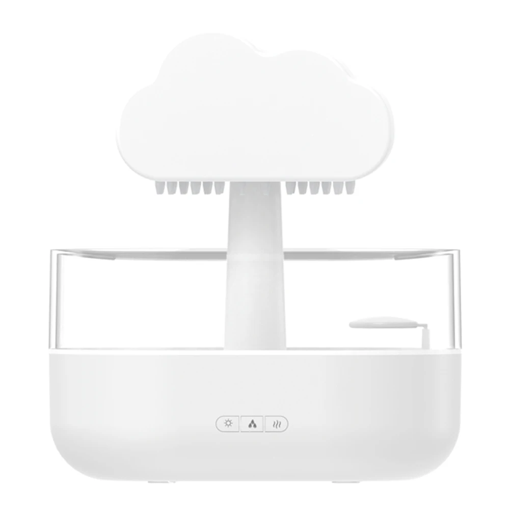 Water Drops Sounds Diffuser Stress Relief Rain Cloud Night Light Rechargable 7 Colors Home Bedroom Desk Decoration