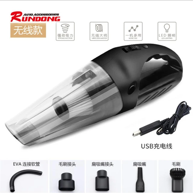 R-6052C Car USB Charging Vacuum Cleaner 120W High Power Wet And Dry  Portable Home Vacuum Cleaner 3000kpa DC-12V-120W 28000r/min - AliExpress