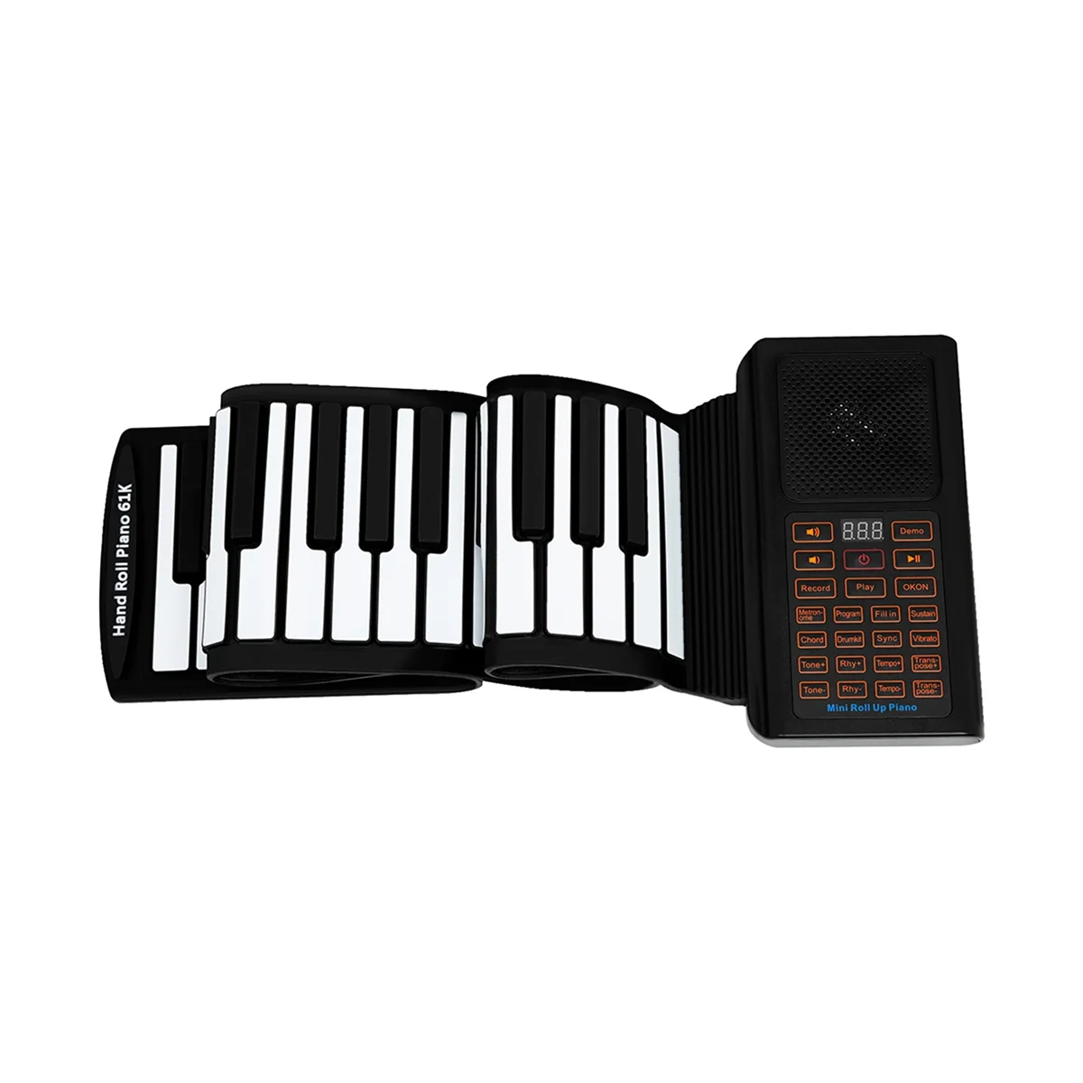 

61-Key Hand-Rolled Electronic Organ Portable Folding Silicone Hand-Rolled Piano Beginners Practice Hand-Rolled Piano