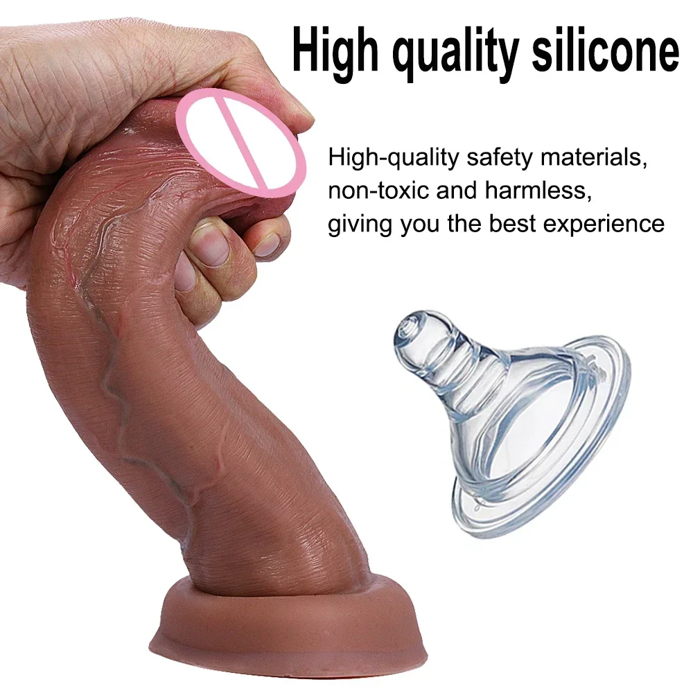 Soft big glans Dildo Realistic Huge Penis Anal Sex Toy for Women Silicone Suction Cup big Dick Butt Plug G-Spot Vagina Stimulato sex toys