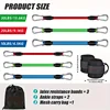 5-piece universal ankle resistance strap set with adjustable shoulder strap, used for strength training, yoga, and fitness - a m 4