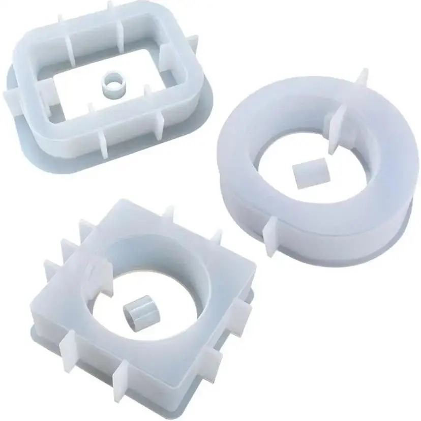 1 Pcs Epoxy Resin Crystal Glue Mold Oval Square Hydroponics Test Tube Flower Nursery Table Vase Silicone Mold Epoxy Resin Molds