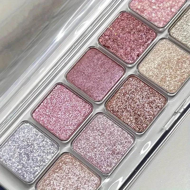 Sparkle Eyeshadow Palette: 12 Shimmering and Glittering Shades for Performances and Highlighting