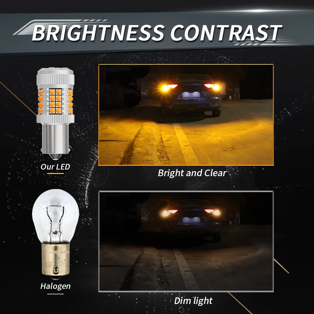  LED ڵ  ׼, PY21W BAU15S BA15S 1156 P21/5W 1157  õ /ĸ ǥõ 극ũ  12V, 2 