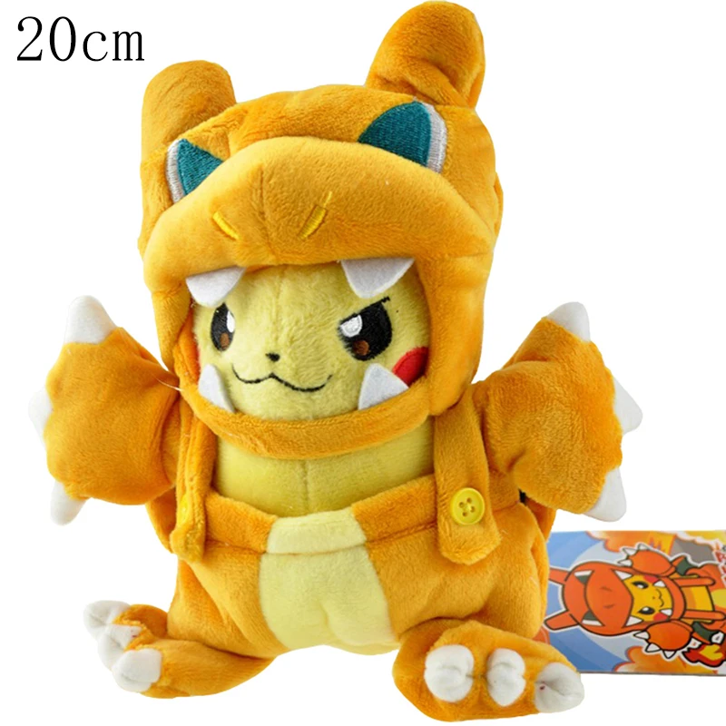 Pokopia Leuchtende Farbige und Pixel-Pikachu-Cosplay-Eevee-Plüschtiere, Charizard Peluche, Lucario, Snorlax, Garchomp, Tyranitar Puppe – Detail 20