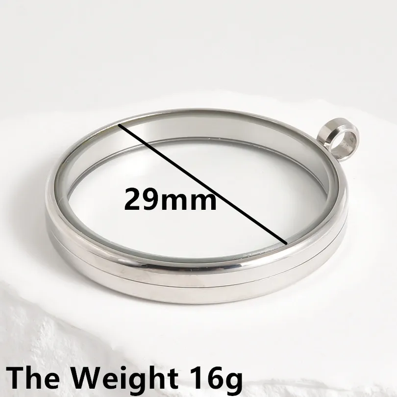 High-Quality Stainless Steel Round Glass Coin Bezel Photo Locket Pendant