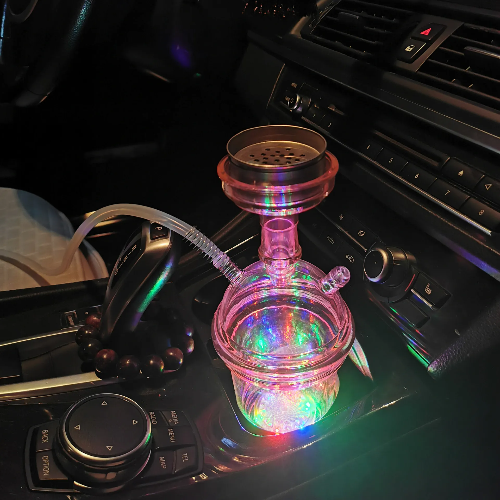Portable Shisha Hookah Led Arabic Hookah Cup Removable Fashionable Holder Narguile Car Household In The Car