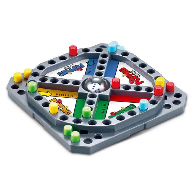 Winning Moves Games Portable Flying Chess Board Strategy Game Toy Multifunctional Family Travel Games Reusable Interactive 2