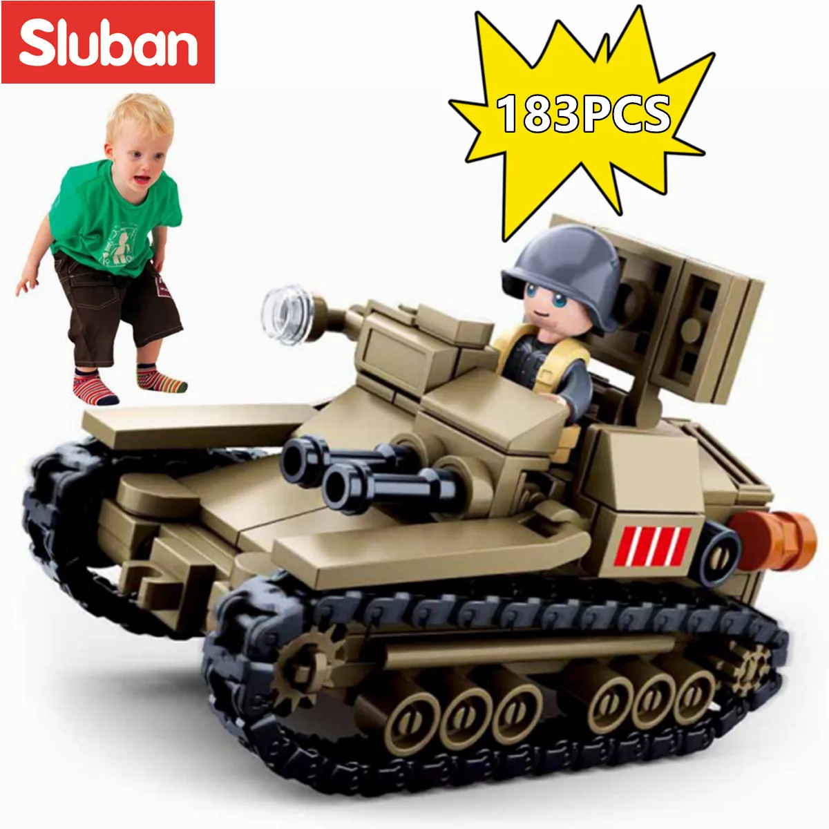 Tank Mini WWII Sluban : King Jouet, Lego, briques et blocs Sluban - Jeux de  construction