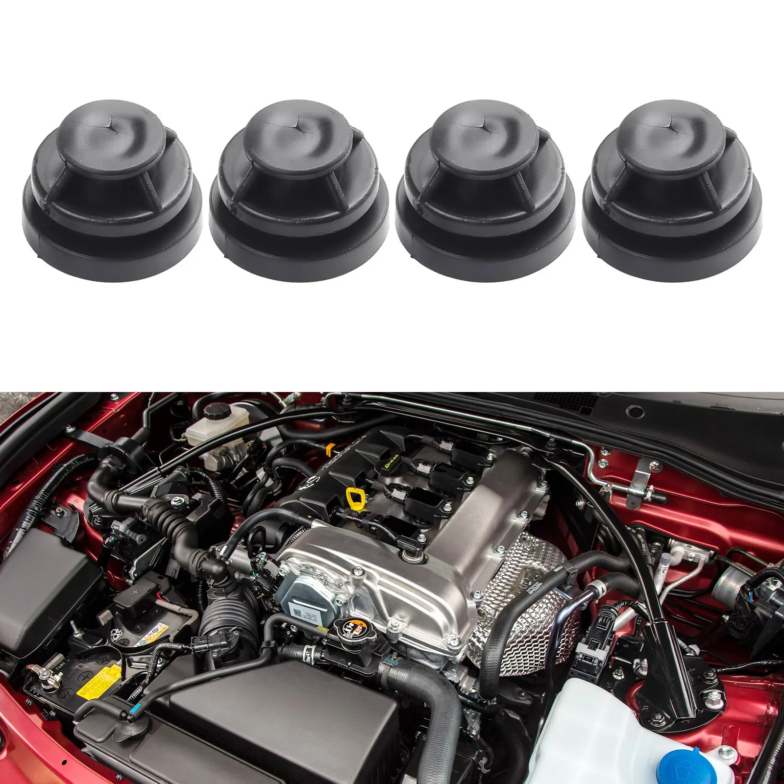 

4Pcs Engine Mount Bush Buffer Cushion Cover For Mazda 2 3 6 CX-3 CX-5 P30110238 Car Engine Cover Rubber Mounts