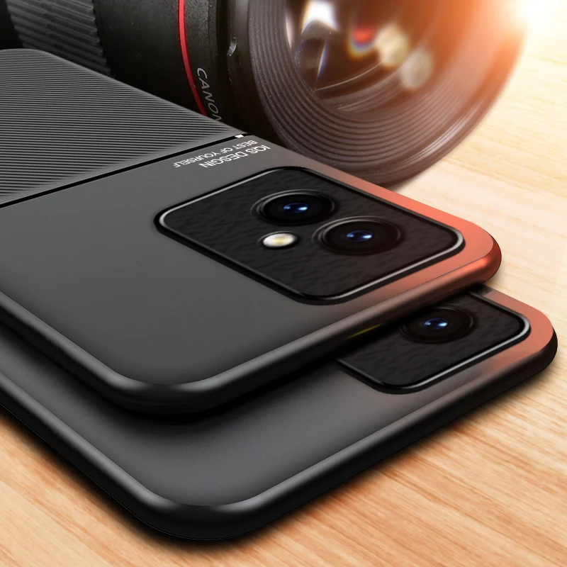 Shockproof Magnetic Leather Silicone Phone Case with Car Holder Attachment